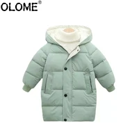kids down jacket toddler girls winter coat solid baby boy parka children thick clothes olome 2 8 years down coat puffer jacket