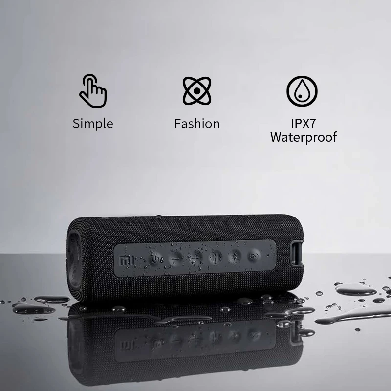 

Xiaomi Mi Portable BT Speaker 16W TWS Connection Sound IPX7 Waterproof 13 hours playtime Mi Speaker