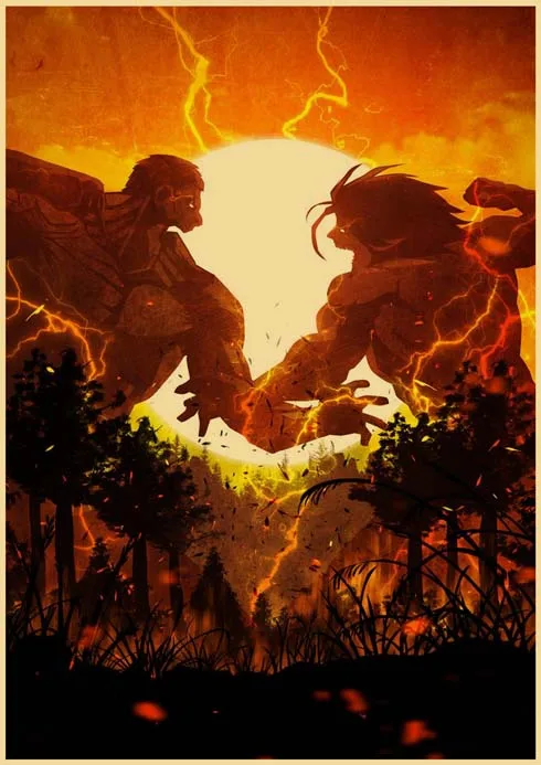 Популярные аниме плакаты в винтажном стиле Jujutsu кайсен |