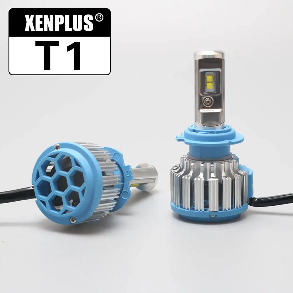 H7 Xenplus 2 шт. автомобиль свет светодиодный H11 Turbo H4 H3 H7 H8 H9 H1 HB3 HB4 H27 H13 фара Cree чип 8000LM 12V лампа с CANBUS для авто - Испускаемый цвет: H7