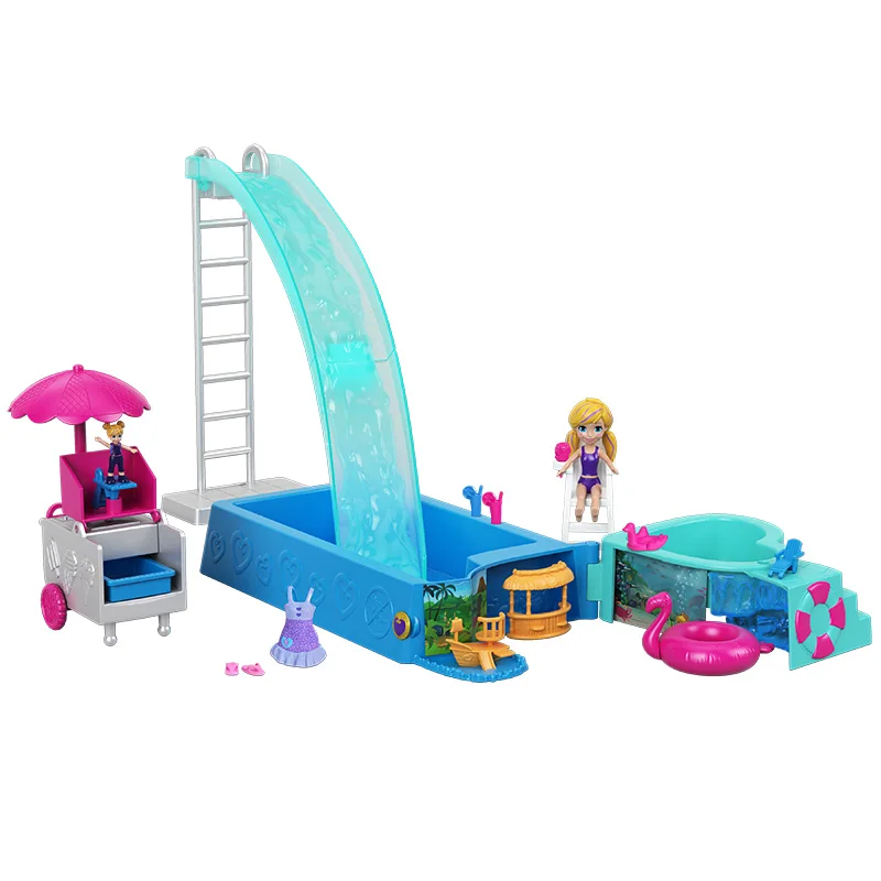 Оригинальный MATTEL Polly карманная девушка фото скрытый мир сюрприз коробка сокровищ