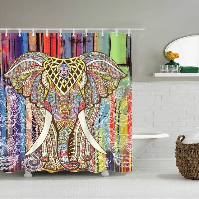 

Полиэфирная ткань, занавеска для душа, водонепроницаемая занавеска для ванной комнаты, Mildewproof, плед, печать, экран, cortinas de bano