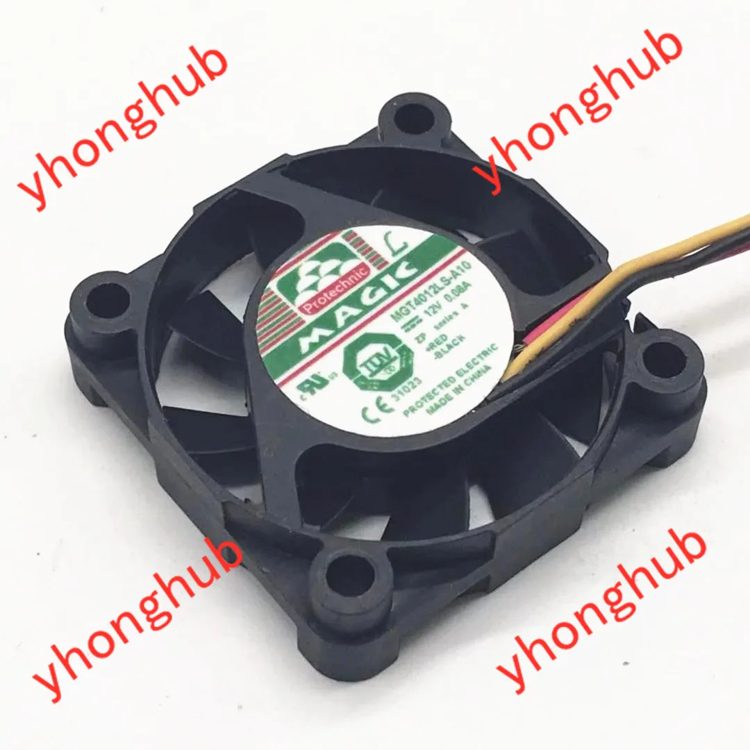 3-проводной серверный охлаждающий вентилятор Protechnic Magic MGT4012LS-A10 DC 12 В 0,08 а 40x40x10 мм