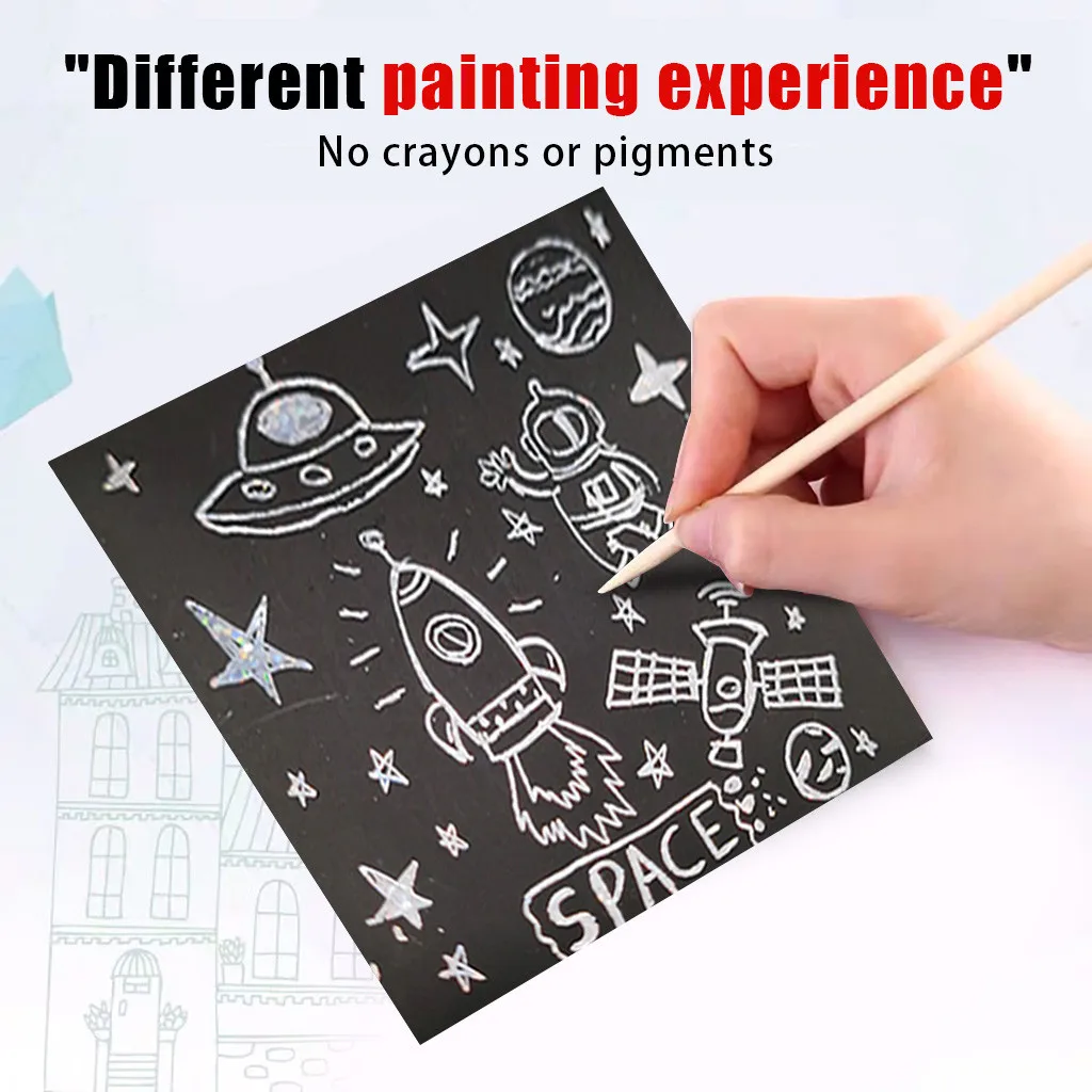 Набор для заметок каракули с голографической радужной бумагой 100 2 стилуса