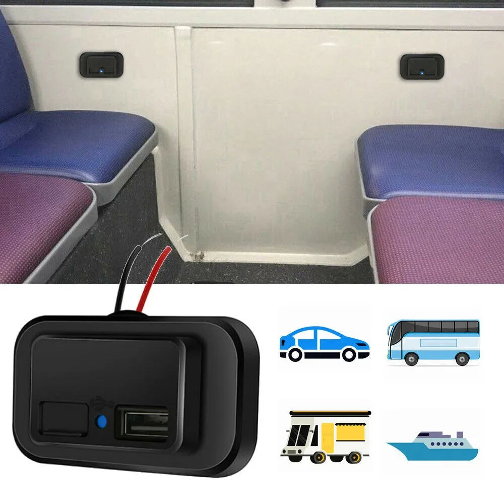 3 1a rv car fast charger dual usb car phone charger socket charger for cars boat motorhome caravan autocaravana car accessories free global shipping