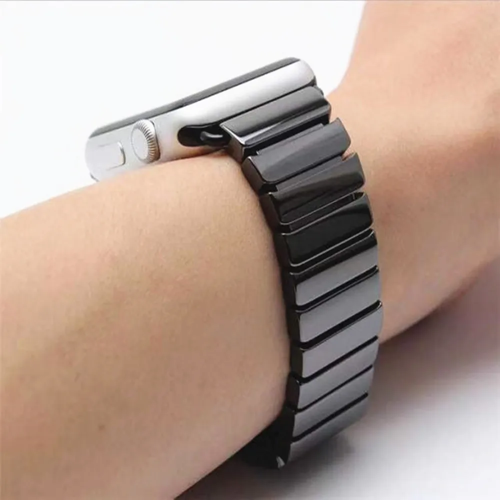 Ремешок керамический для iWatch 4 3 2 1 роскошный звеньевой браслет Apple Watch Band 42 мм 38 41 45
