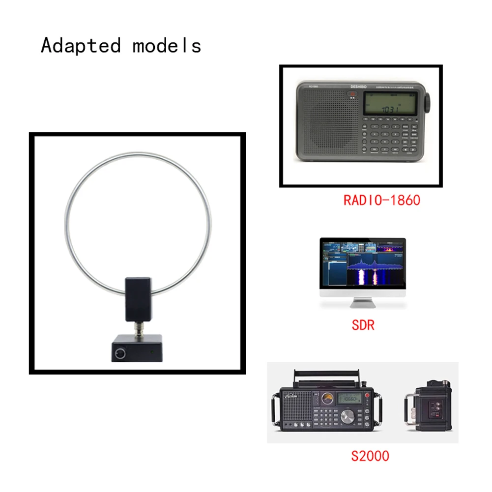 

GA-450 Radio Stainless Steel Receiving Loop Antenna SDR Shortwave Radio Antenna SW 2.30~30MHz MW 522~1710KHz Receiving Frequency