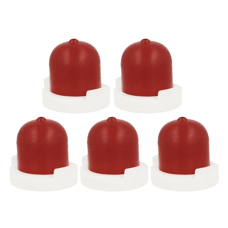 

H7JB 5 Pcs Red Color Primer Bulb Lawn Mower Chainsaw Replacement Carburetors Oil Primer Bulb Pump Cup for Chainsaw