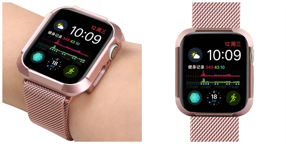 Чехол из поликарбоната для Apple Watch 4, 40 мм, 44 мм, защитный чехол для iWatch 5, 40, 44 мм, бампер для часов, Жесткая Броня, защитная рамка, серия 4