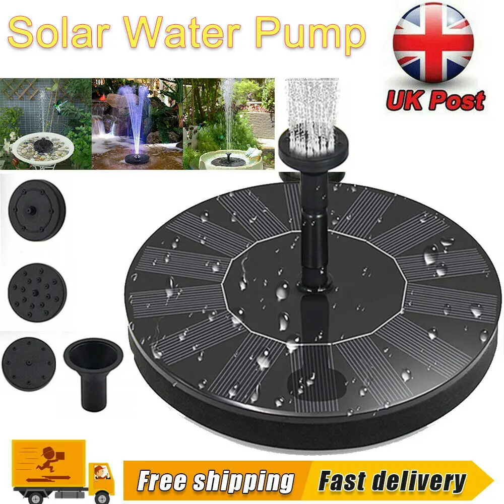 

Mini Solar Fountain Pump Floating Water Solar Powered Bird Fountain Panel Source Waterfall Pool Pond Pump Garden Decoration 2021