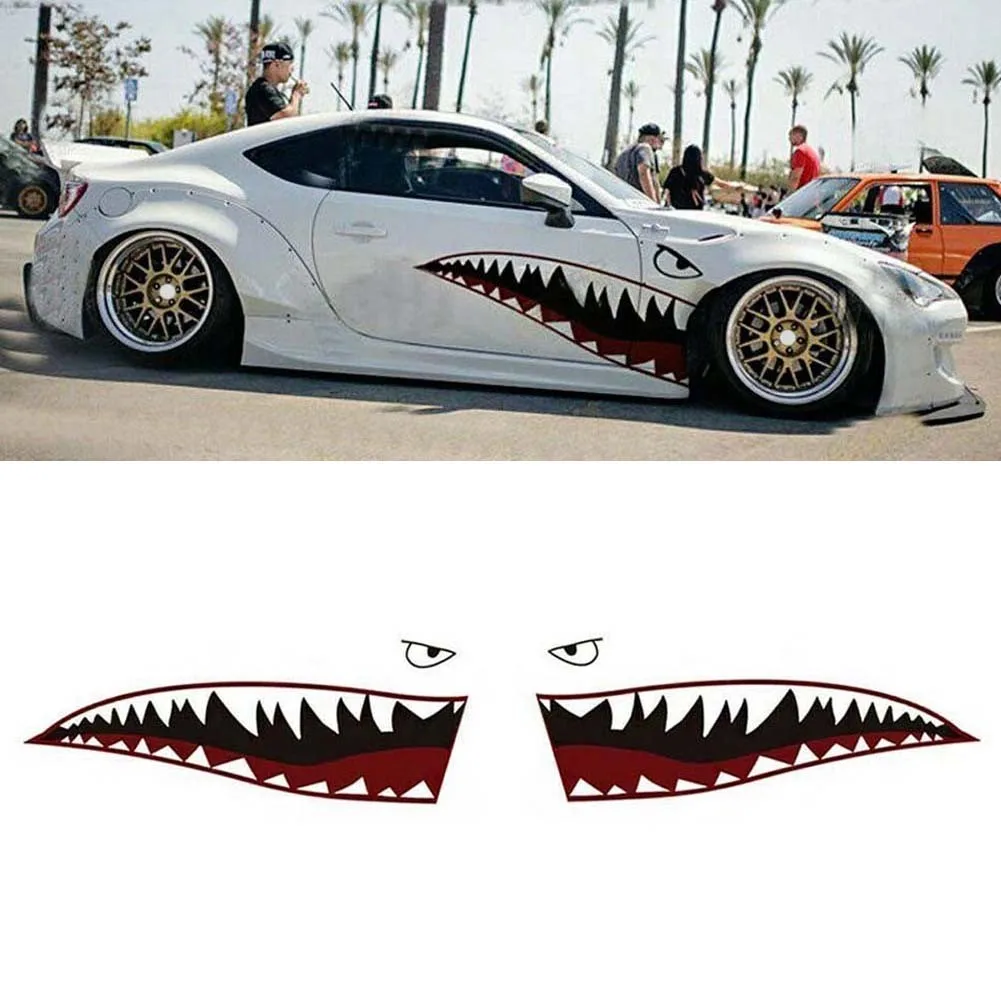 

150x40cm Complete Mouth Tooth Body Accessories Easily Removable Vinyl Decal
