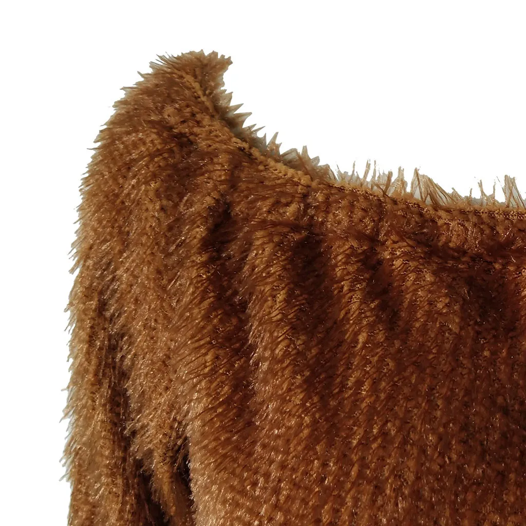 Женский плюшевый свитер KANCOOLD Street модный сексуальный без бретелек плюшевая