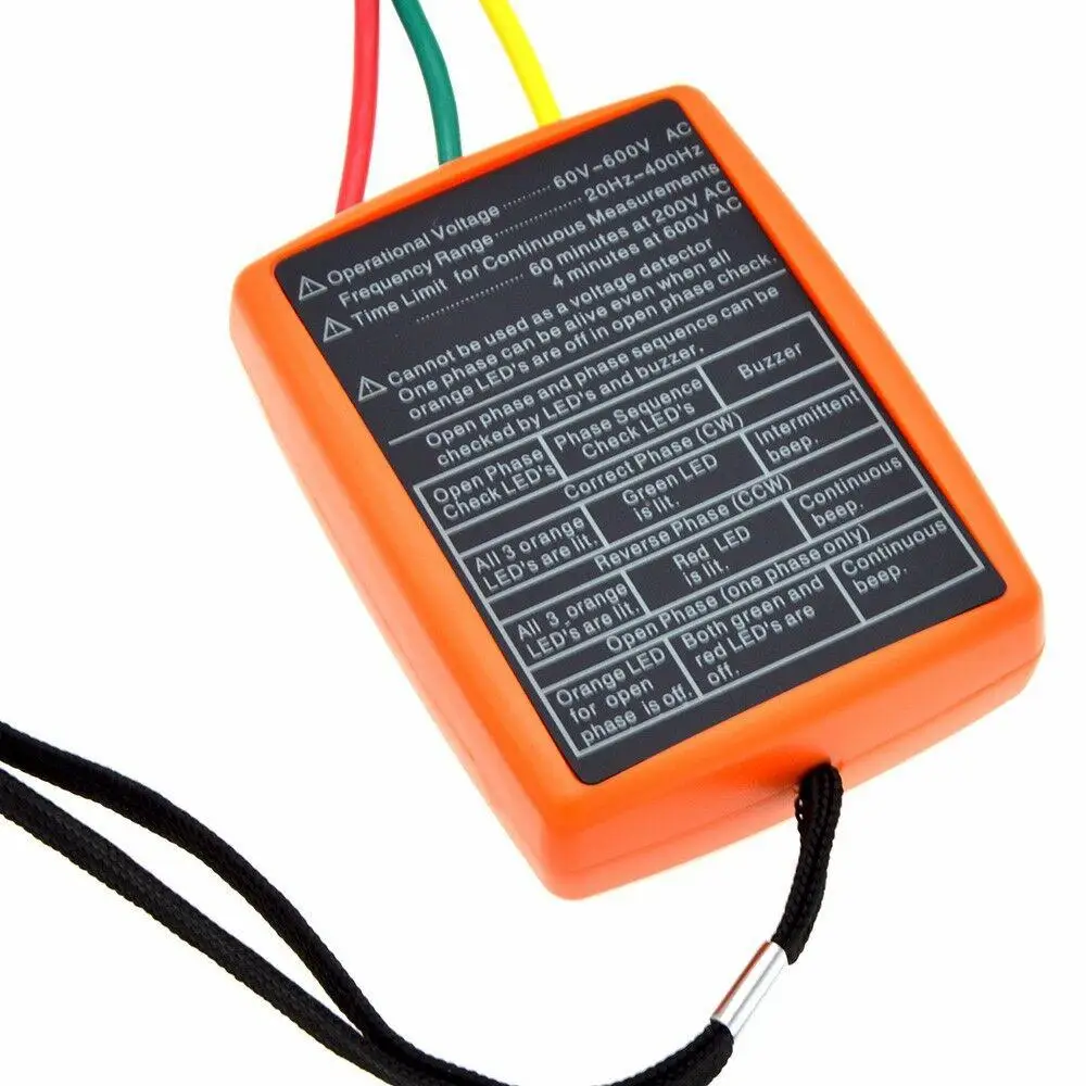 DishyKooker SM852B 3 Phase Sequence Rotation Tester LED Indicator Detector Checker Meter(Without Battery) | Инструменты