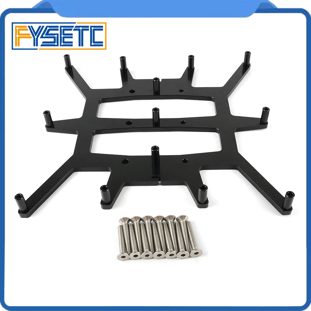 Черный Алюминиевый Y карета анодированная пластина для горячей кровати опорная