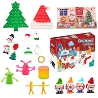 24 pcs christmas toy lovely puzzle squeeze toy little animal plush toy desktop craft decor christmas gift box for children kids