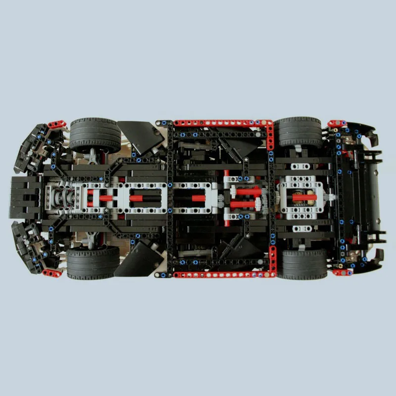 Новый Technic C63 спортивный автомобиль MOC 6687 светодиодный RC двигатель мощность