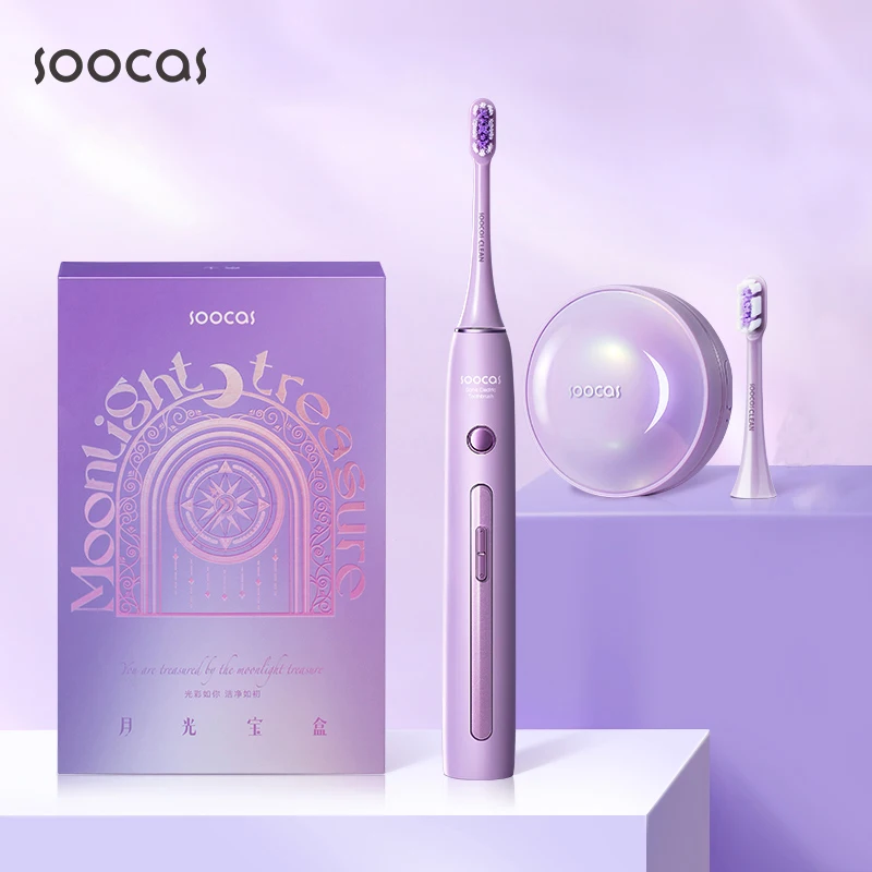 

Электрическая зубная щетка SOOCAS X3Pro Sonic, отбеливающая зубная щетка UVC, стерилизованная, водонепроницаемая IPX7, быстрая зарядка, чистка, дезинфе...