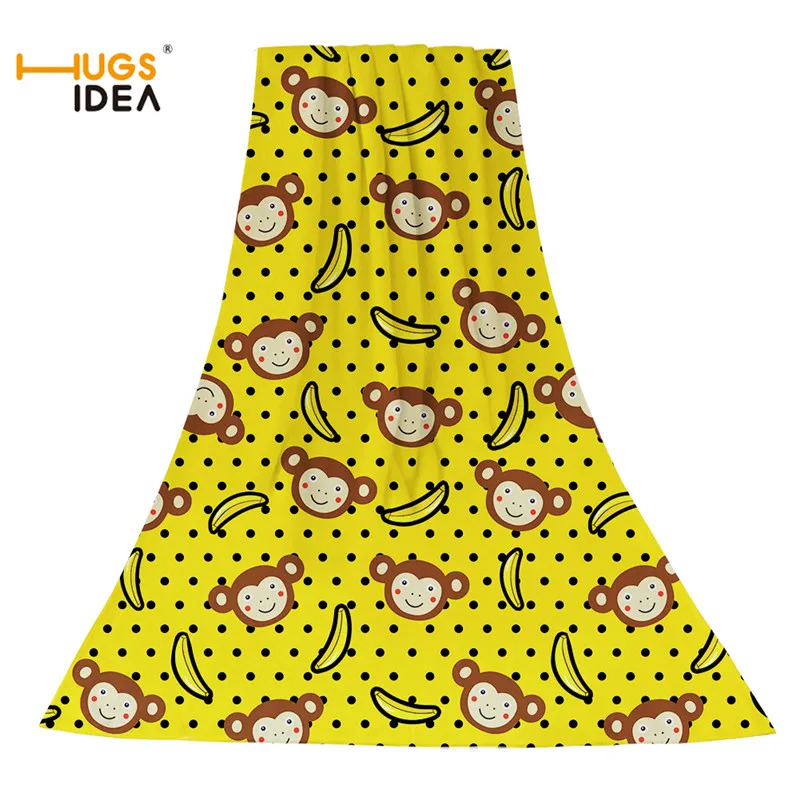 HUGSIDEA милые животные обезьянка банан большое толстое полотенце для кормления