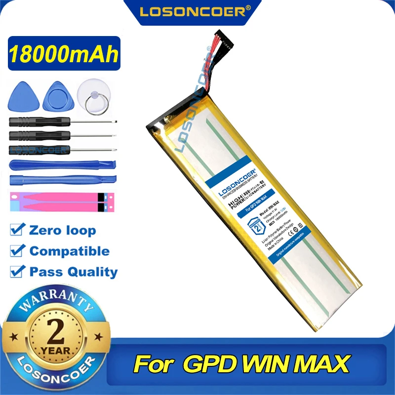 100% Оригинальный LOSONCOER WIN MAX 18000 мАч аккумулятор для ноутбука GPD WinMax Ручной игровой