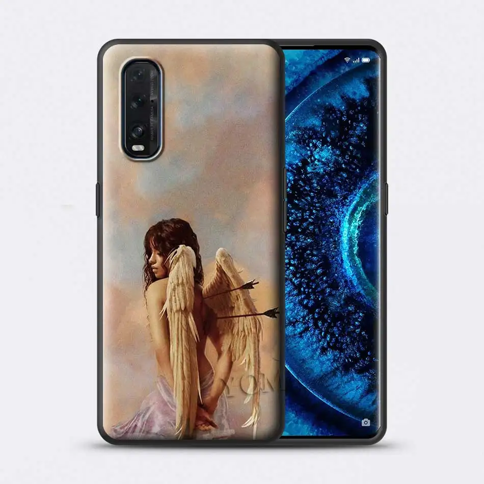 

Angels Aesthetic Aesthetics Case for Oppo ACE A52 A9 2020 A7 Reno 3 4 5 Find X2 Lite X3 A8 A53 F11 Pro TPU Black Soft Cover Capa