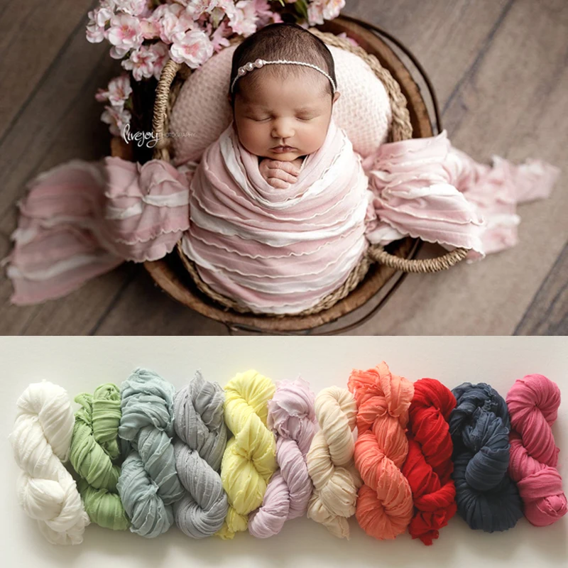 Реквизит для фотосъемки новорожденных кружевные обертки эластичная ткань с