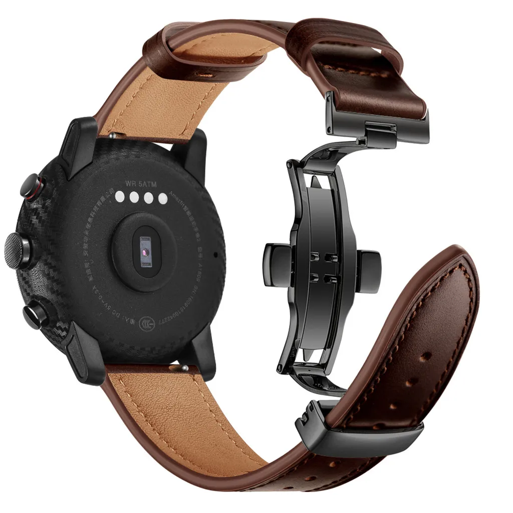 Сменный ремешок из роскошной кожи для часов Xiaomi Huami AMAZFIT 2/2S Stratos 165 мм-220 мм 3 цвета |