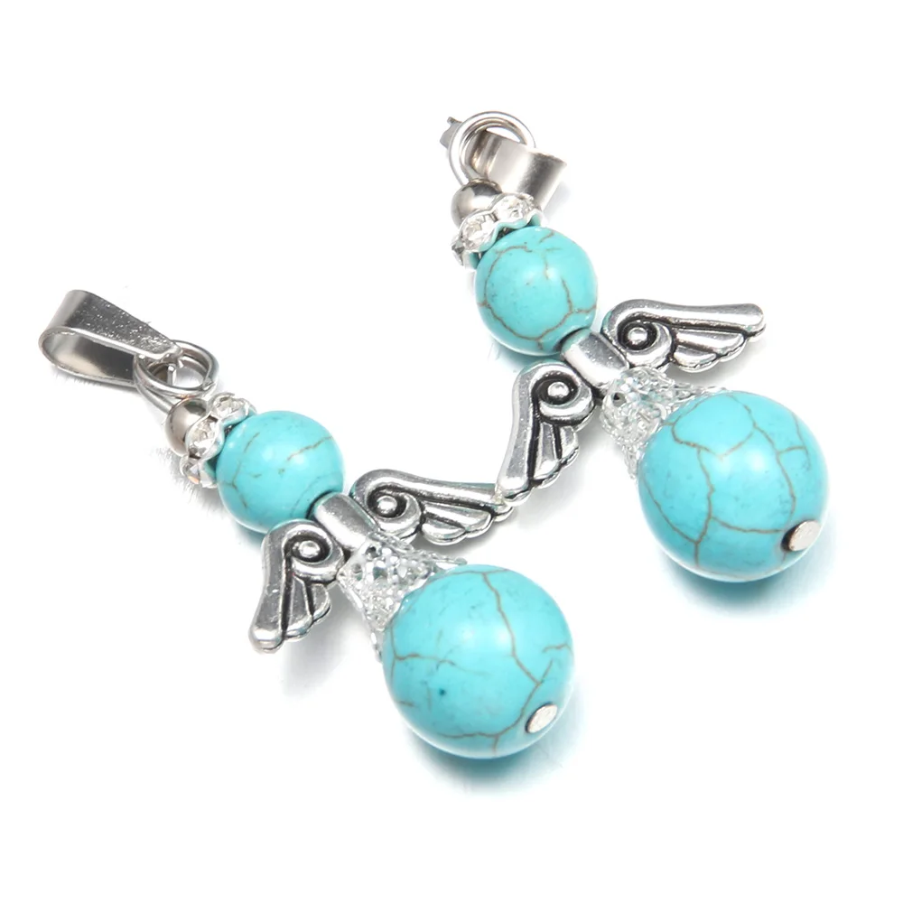 

2Pcs Natural Stone Round Shape Tiger Eye Pendant Links Healing Charms for Jewelry Making Necklace Bracelet Accessories 12x32m