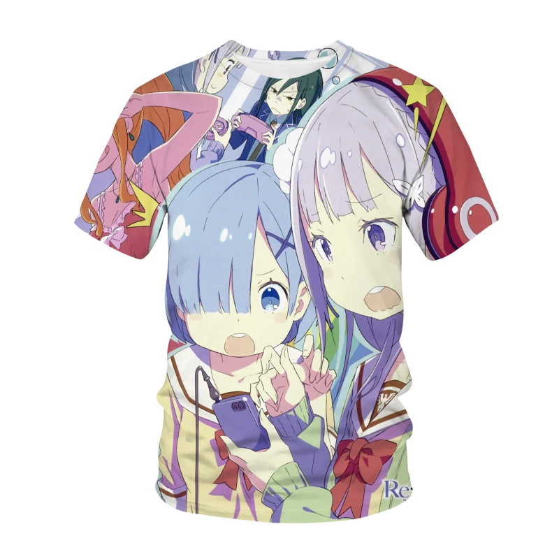 

2021 Summer New 3d Printed Boy Girl T-shirt Anime Street Clothing Children Casual Fashion Harajuku Hip-hop Top