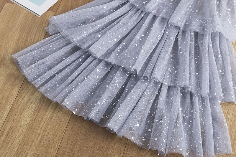 

Sequins Lace Dress for Girls 2021 Summer Daily Casual Toddler Girls Clothes Kids Birthday Party Princess Dress Size 3-8 Years