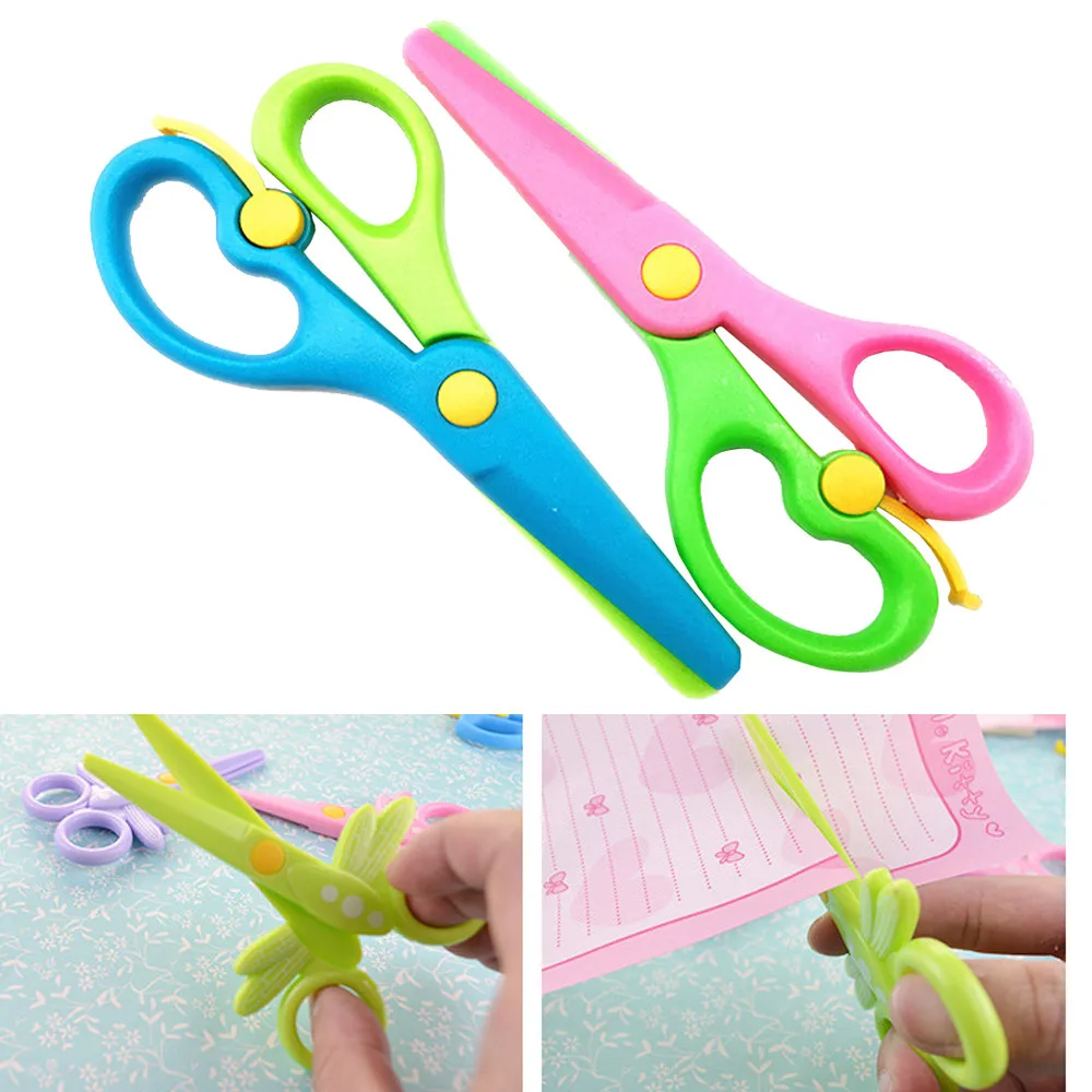 

Kids Baby Toy Quality Safety Scissors Paper Cutting Toy Plastic Scissors Children's Handmade Toys For Diy Toys
