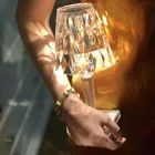 Скандинавский светодиодный ночник с батареей, акриловый Кристальный Настольный светильник с кристаллами, сенсорный датчик, USB светильник для подарка, романтическая декоративная настольная лампа