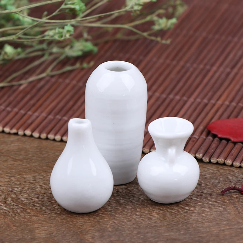 1256pcslot cute vintage porcelain flowerpot vase jar 112 scale handcrafted doll house miniature dollhouse accessories free global shipping