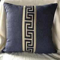 modern simplicity cushion cover new chinese style light luxury throw pillow cases solid gray blue pillow covers sofa decor