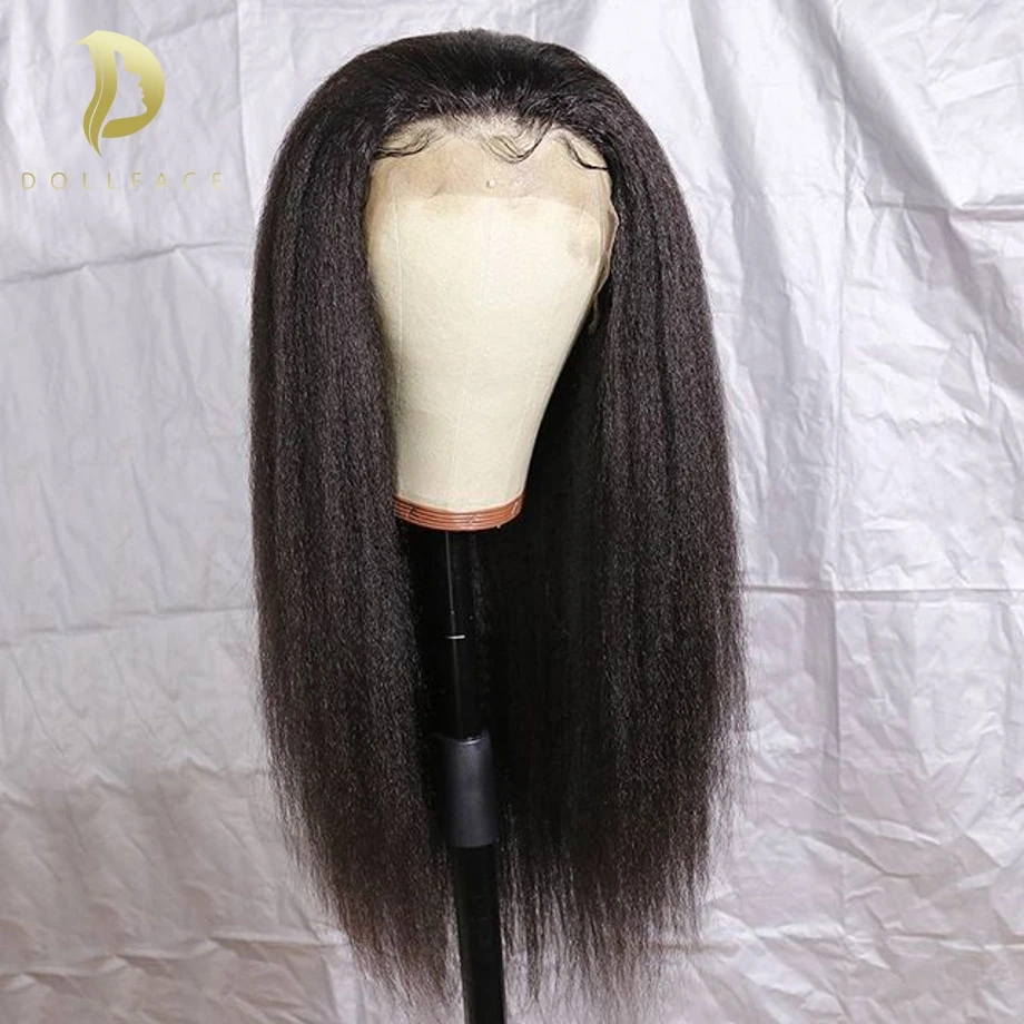 Кудрявые прямые человеческие волосы на кружеве парики для черных женщин