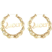 large bamboo joint hoop earrings hip hop big circle studs earrings for women punk party fashion jewelry