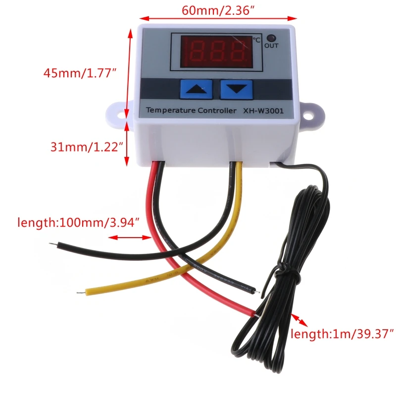 

W3001 AC 110V-220V Temperature Controller Thermostat Switch Digital LED Display