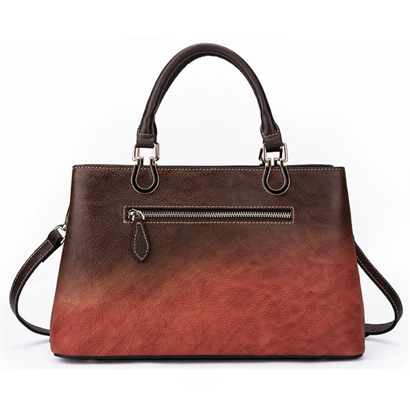 Женская сумка из натуральной кожи женская через плечо сумка-тоут с цветочным