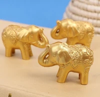 200pcs lucky gold elephant place card holderstable name holder wedding centerpiece golden themed party favors wholesale