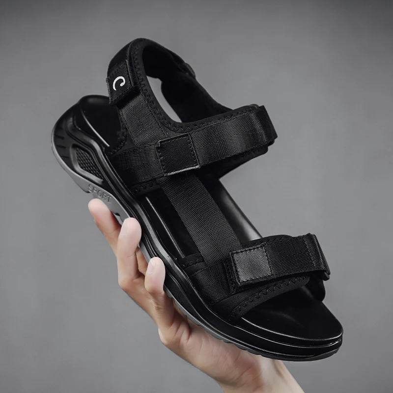 

New Summer Fashion Men's Mesh Sandals Breathable Men Shoes Quality Beach Sandals Man Outdoor Casual Roman Slippers Big Size