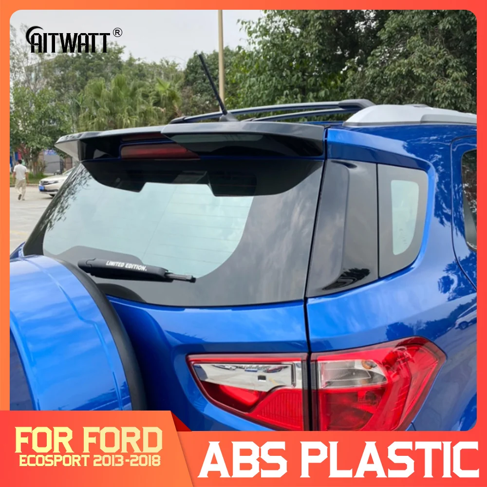 

Спойлер задний из АБС-пластика, подходит для Ford Ecosport, черный, 2013-2018