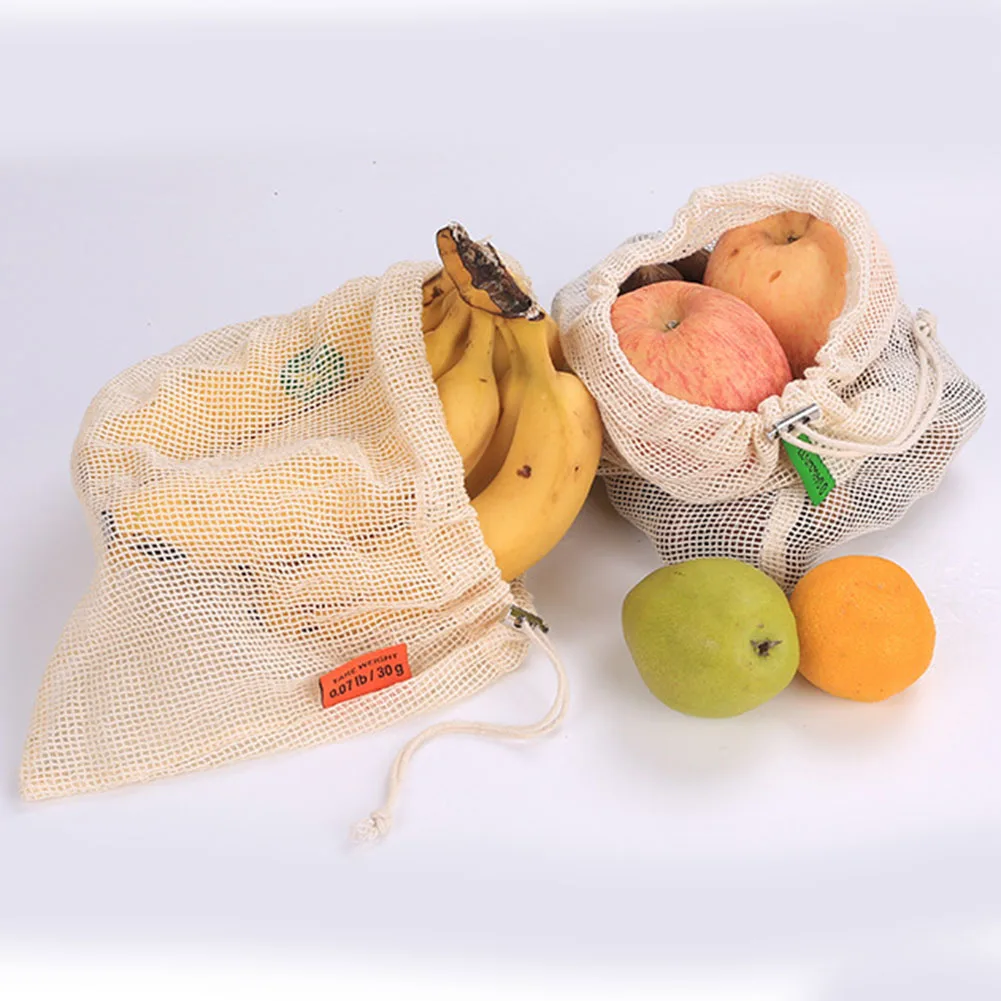 

Многоразовые продуктовые мешки, моющиеся сетчатые продуктовые мешки на кулиске для овощей, фруктов, покупок, новые
