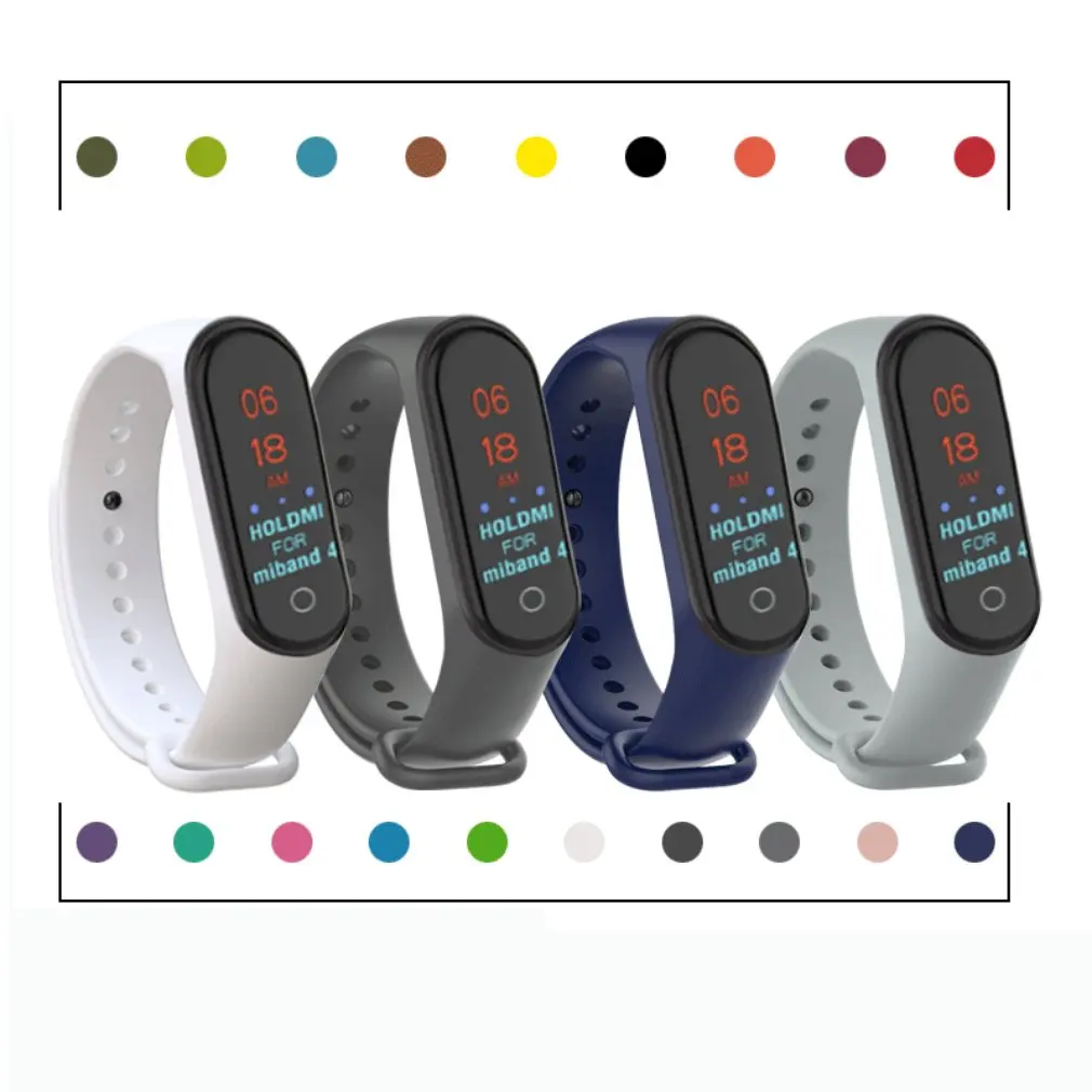 Для Xiaomi Mi Band 3/4 сменный спортивный силиконовый ремешок браслет для женщин и