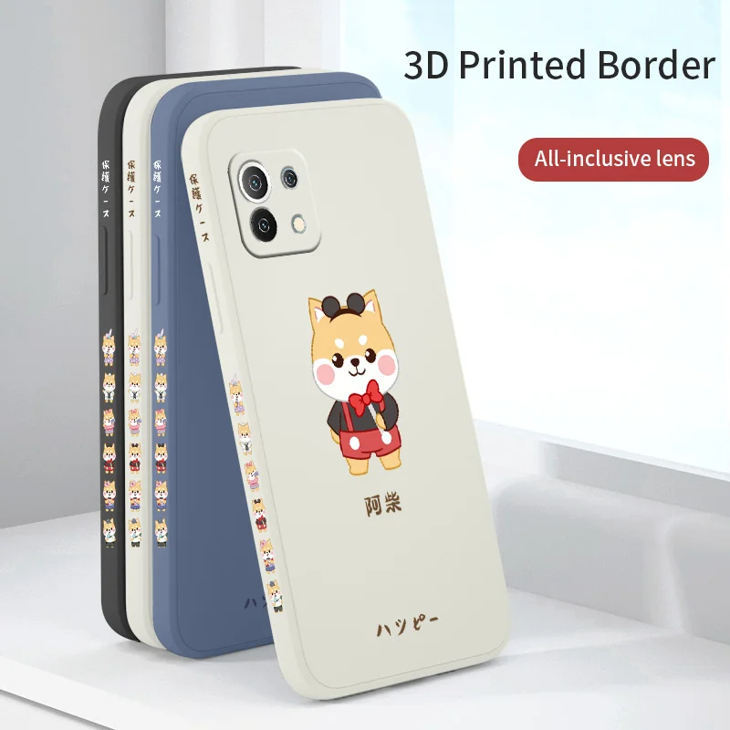 

The Cartoon Dog Case For Xiaomi Mi 11 10T 10 lite 9T Note 10 Redmi Note 9 9T 8 8Pro 7 7Pro 9 9A K40 K30 Liquid Silicone