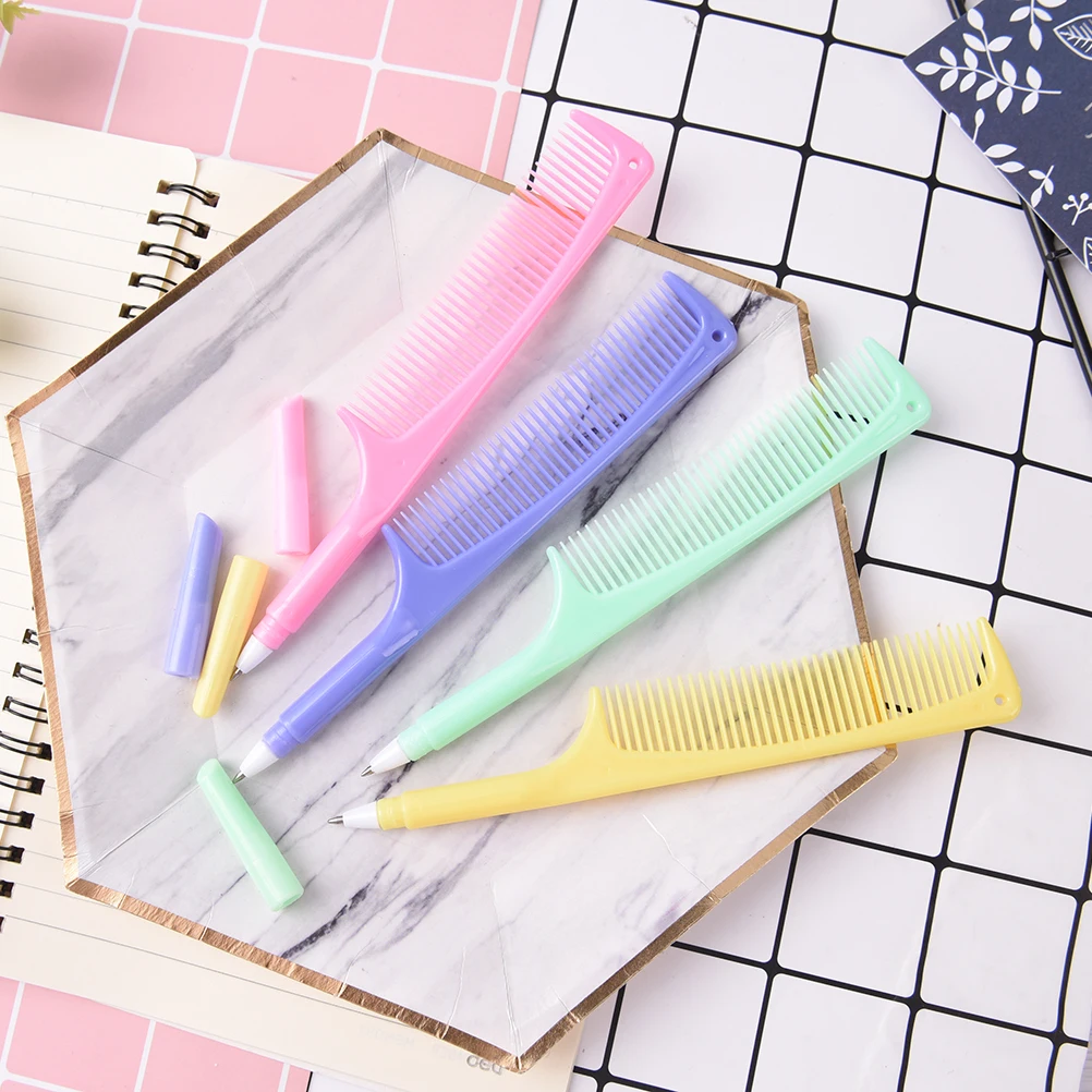 

1pcs Korean Creative Comb Pen Ballpoint Pens Stationery Plastic Office School Supplies Caneta Blue Ink Gel Pens