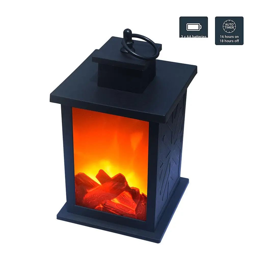 Светодиодный Ретро Стиль имитация камина Горящее влияние Фонари светильник для