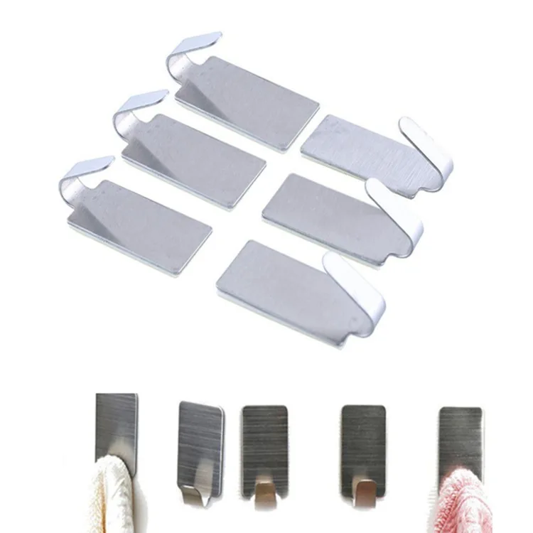 Серебряная самоклеящаяся домашняя кухонная настенная дверь держатель из