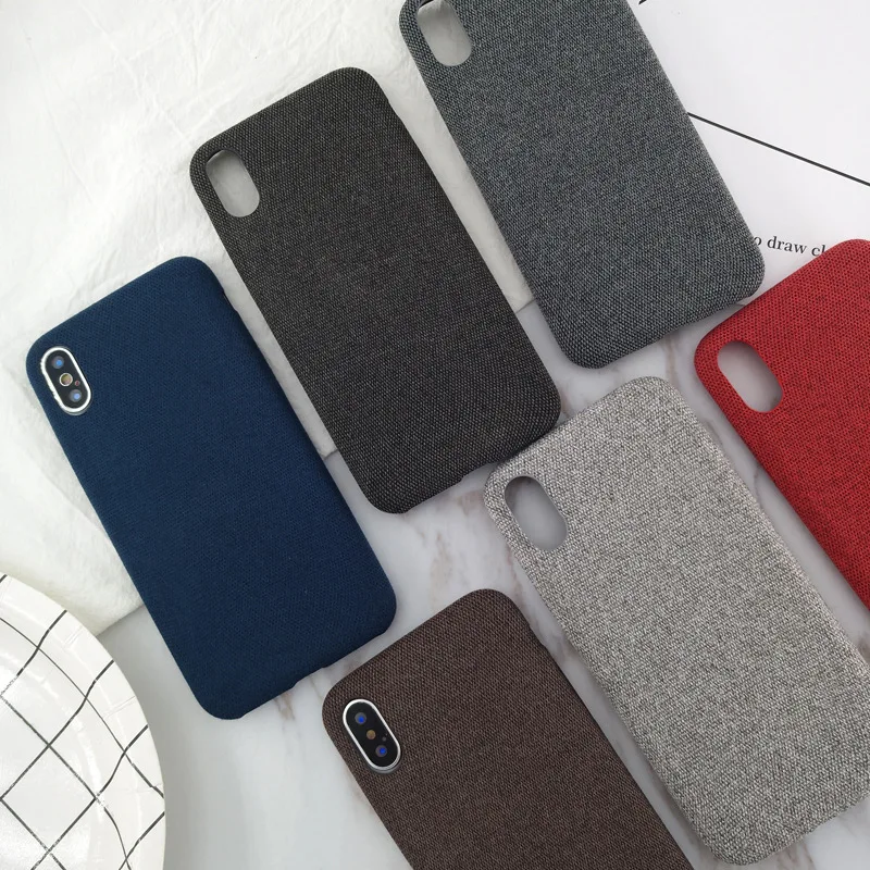 Cloth Phone Case For iPhone 7 8 Plus XS Max XR Ultra-thin Soft Silicone X MAX 6 6S Cover Cases Coque |
