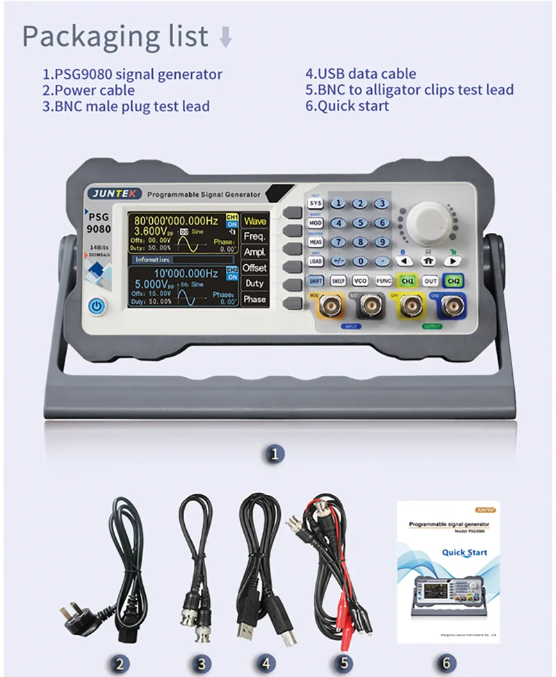 Осциллограф официальный Тор лов PSG9080 функция/произвольные формы Программируемый