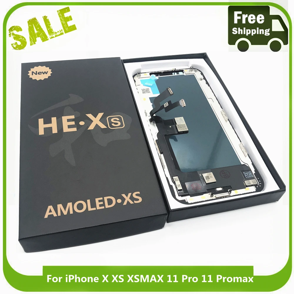 

HE AMOLED LCD Screen For iPhoneX LCD Display Touch Screen Digitizer Assembly For iPhone X XS 11 Pro XSMax XR 11 Pro Max Pantalla