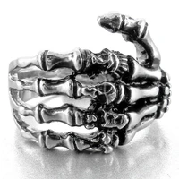 skeleton ring european and american fashion exaggerated punk claw men and women retro gothic ring